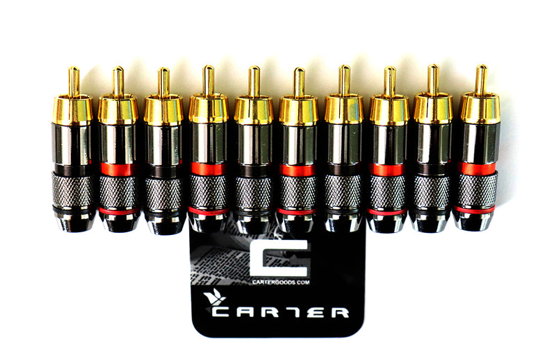 CARTER 24K Gold Plated Brass RCA Jacks | Car | Home | Audio